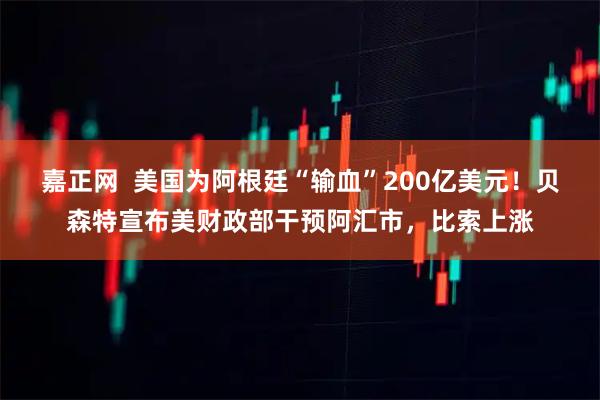 嘉正网  美国为阿根廷“输血”200亿美元！贝森特宣布美财政部干预阿汇市，比索上涨