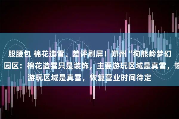 股腰包 棉花造雪、差评刷屏!郑州“狗熊岭梦幻雪乡”停业整顿,园区:棉花造雪只是装饰,主要游玩区域是真雪,恢复营业时间待定