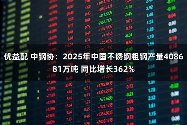 优益配 中钢协：2025年中国不锈钢粗钢产量408681万吨 同比增长362%